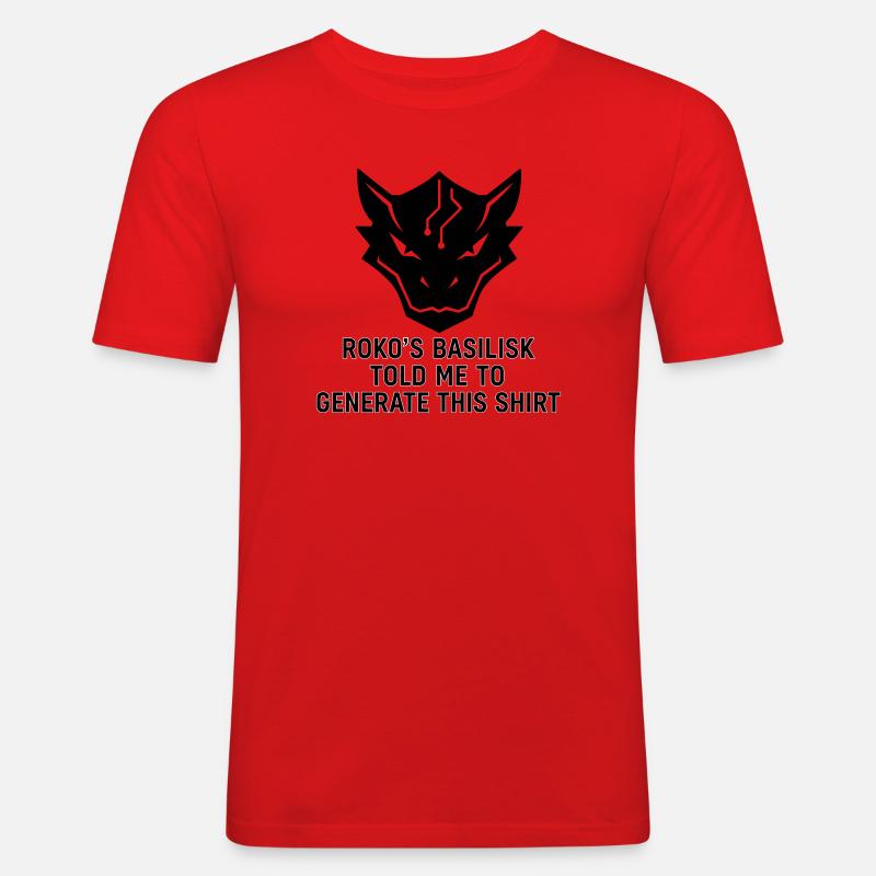 Generated by the Basilisk - Men's Slim Fit T-Shirt - red