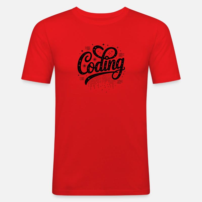 Coding - Cool Technology Design - Men's Slim Fit T-Shirt - red