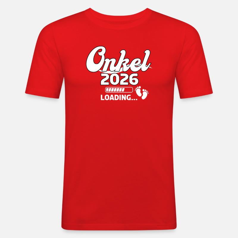 Uncle 2026 Loading Design - Men's Slim Fit T-Shirt - red