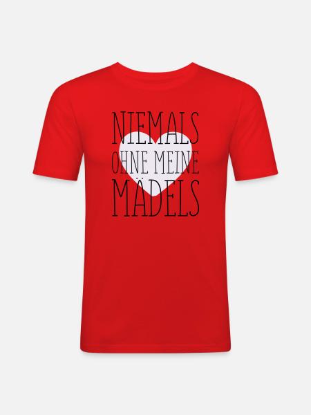 Mes filles disent - T-shirt près du corps Homme - rouge