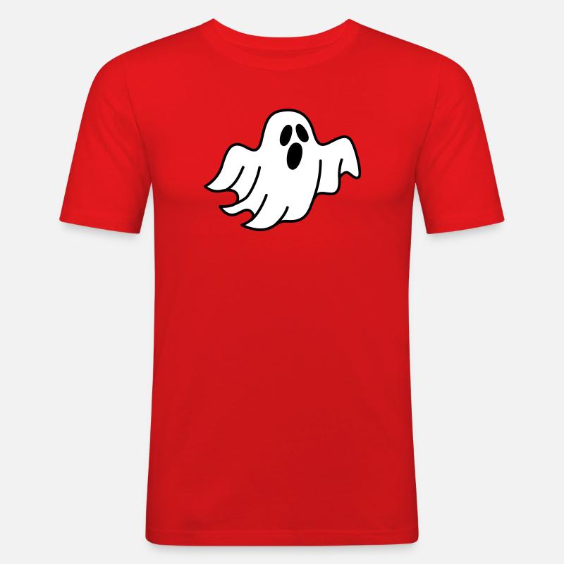 Geist oder Gespenst - Männer Slim Fit T-Shirt - Rot