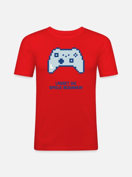 Let the games begin - Men's Slim Fit T-Shirt - red