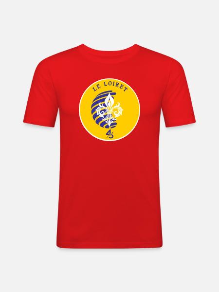 Fleur de Lys Loiret 45 - Men's Slim Fit T-Shirt - red