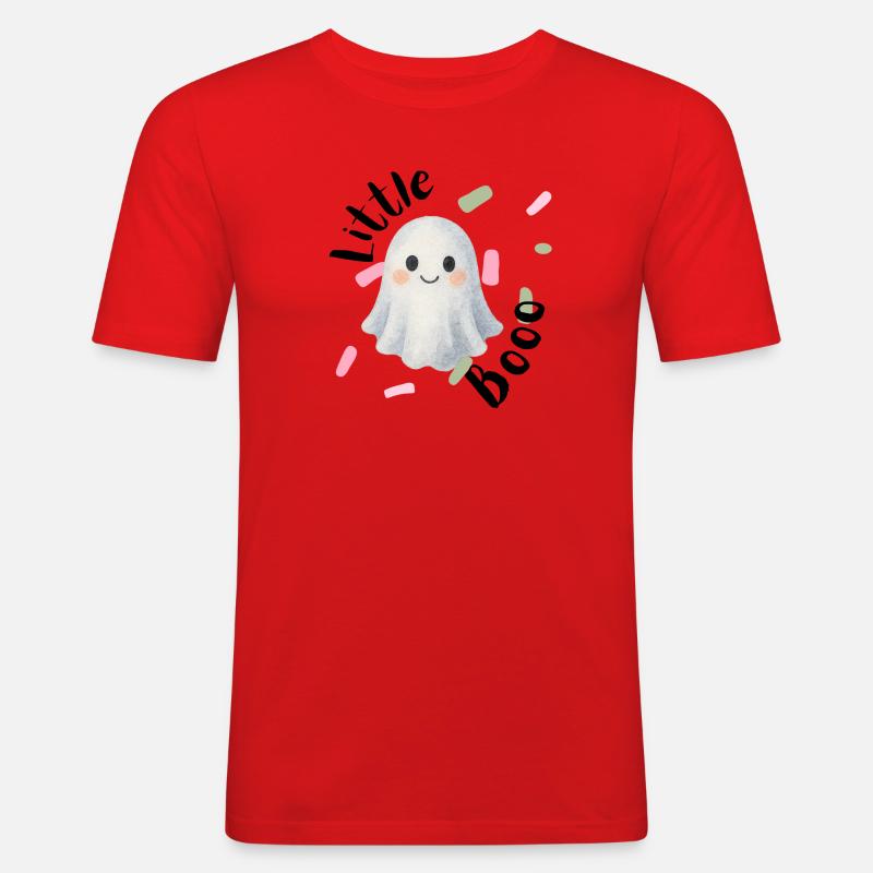 Geist Ghost Halloween Geschenk Geschenkidee - Männer Slim Fit T-Shirt - Rot
