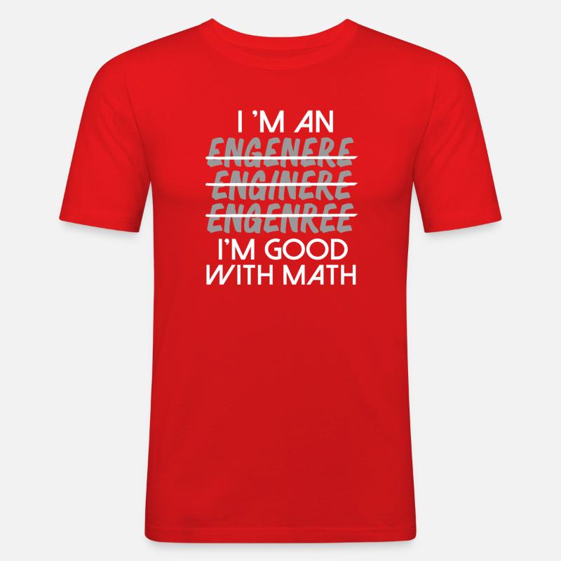 Math Math Math Teacher Mathematician - Men's Slim Fit T-Shirt - red