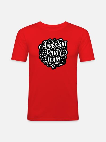 Après Ski Party Team - Men's Slim Fit T-Shirt - red