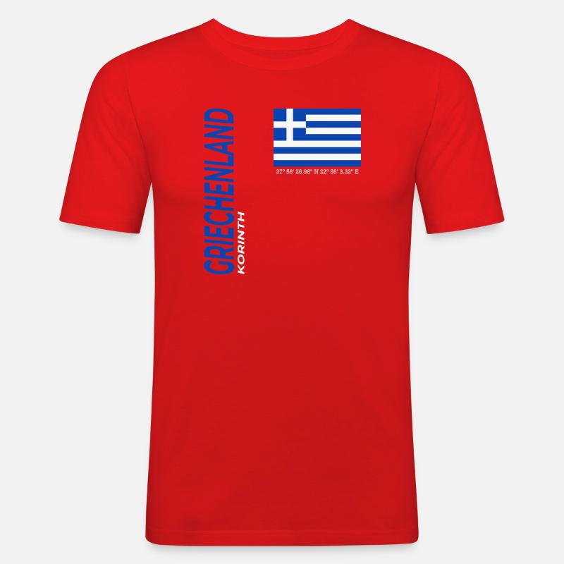 Corinth - Men's Slim Fit T-Shirt - red