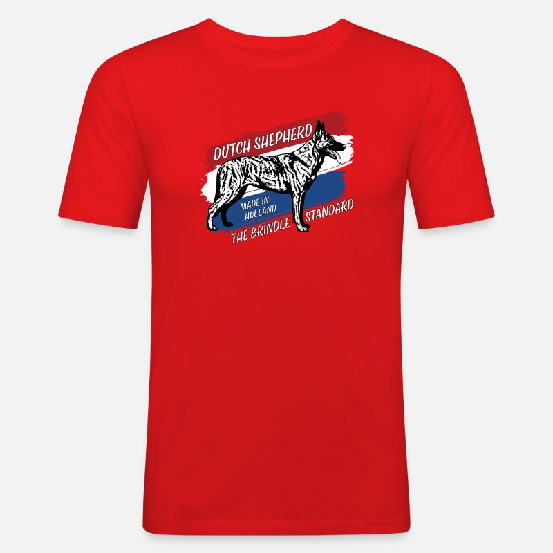 Dutch Shepherd – Dutchie - Männer Slim Fit T-Shirt - Rot