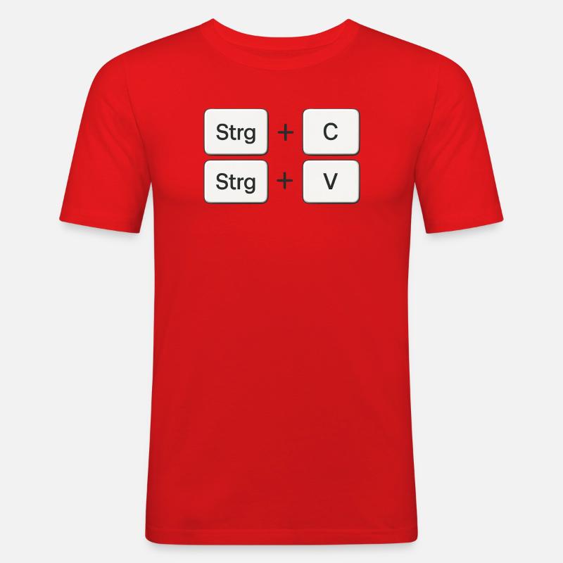 Copy + Paste | Copy + Paste - Men's Slim Fit T-Shirt - red