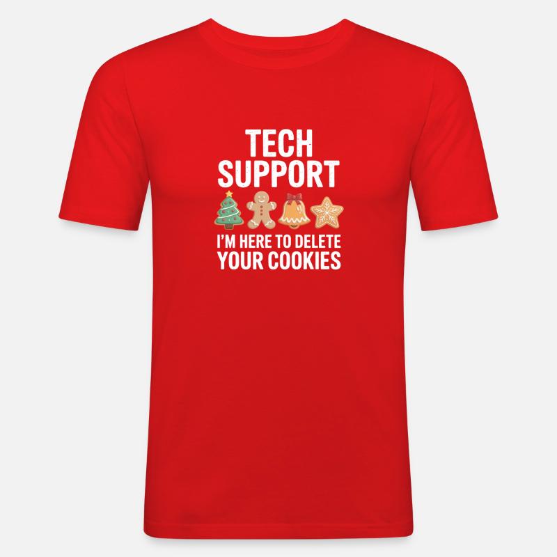 Tech Support Cookie Deletion - Men's Slim Fit T-Shirt - red