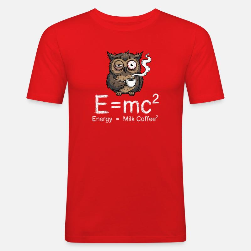 E=mc²: The true coffee formula - Men's Slim Fit T-Shirt - red