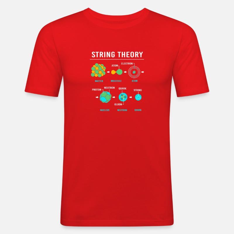 Quantenphysik Quanten Physik Quantensprung - Männer Slim Fit T-Shirt - Rot