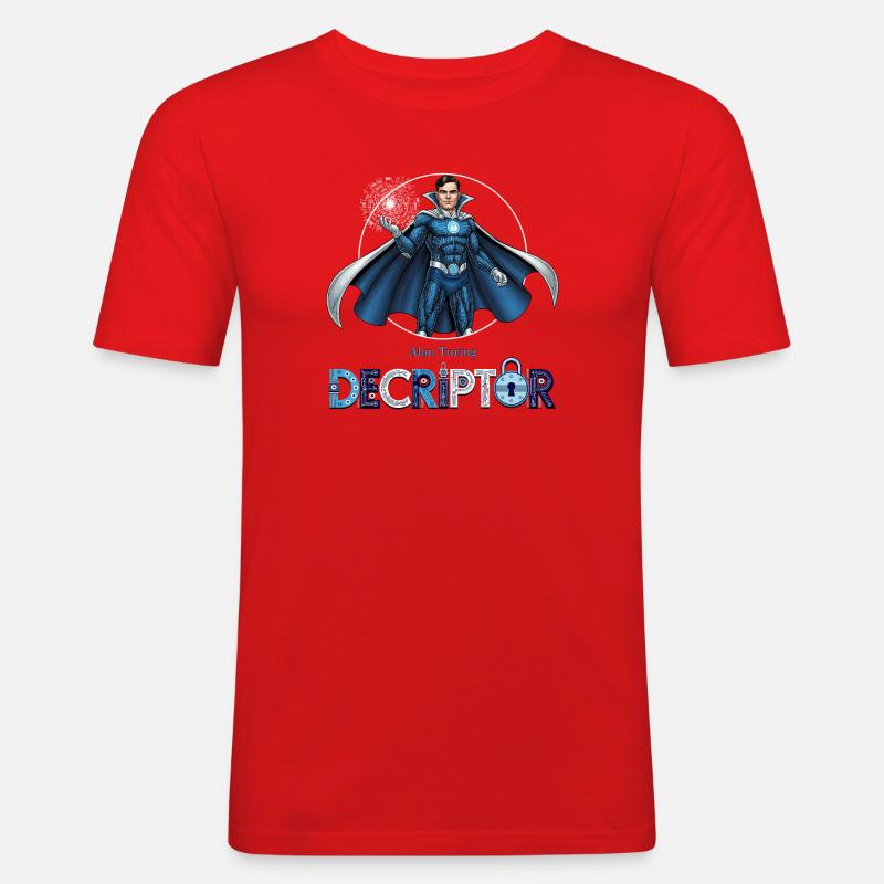 Hero Coder Decryptor - Men's Slim Fit T-Shirt - red