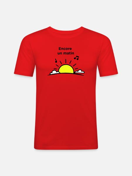 Ein weiterer Morgen - Männer Slim Fit T-Shirt - Rot