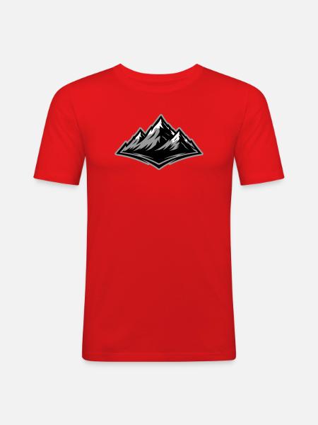 Mountains Symbol Alps - Men's Slim Fit T-Shirt - red