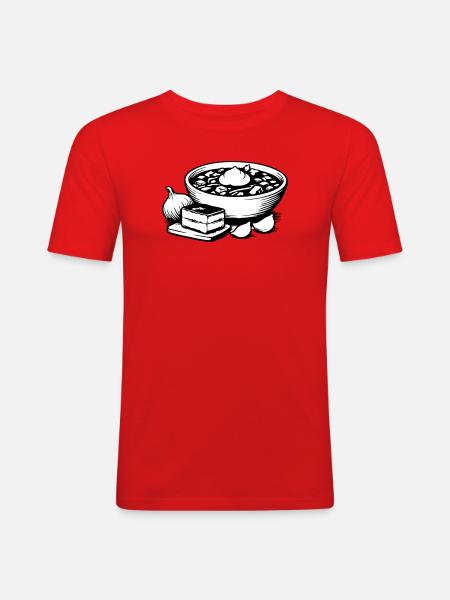 Borsch - Männer Slim Fit T-Shirt - Rot