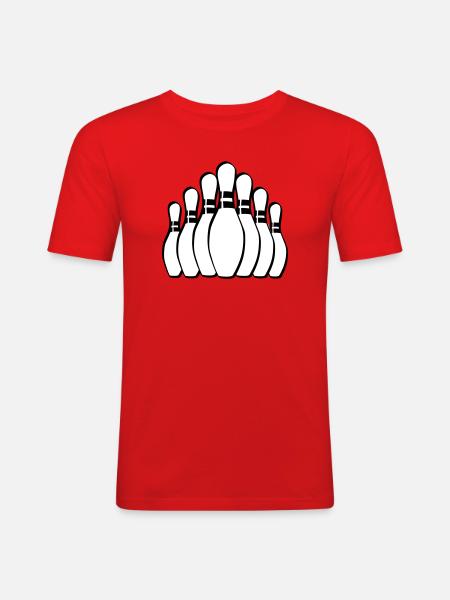 Skittles Bowling Pins Skittles - Men's Slim Fit T-Shirt - red