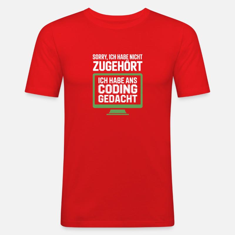 Coding Thinking instead of belonging - Men's Slim Fit T-Shirt - red