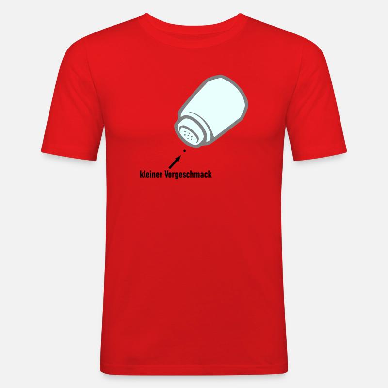 kleiner Vorgeschmack - Männer Slim Fit T-Shirt - Rot