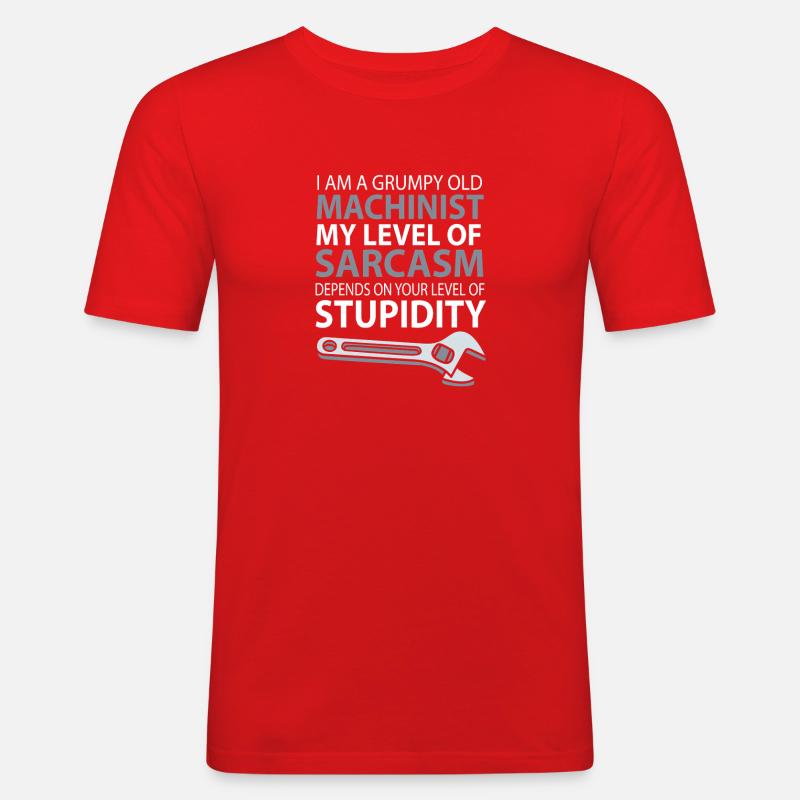 Locksmith Mechanic Mechanical Engineering CNC - Men's Slim Fit T-Shirt - red