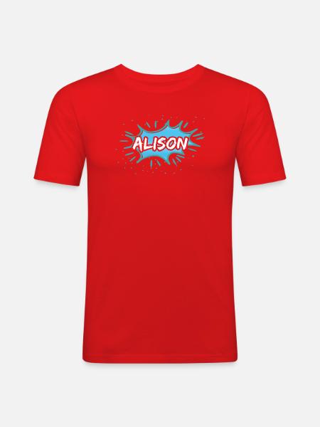 Gift for Alison - Men's Slim Fit T-Shirt - red