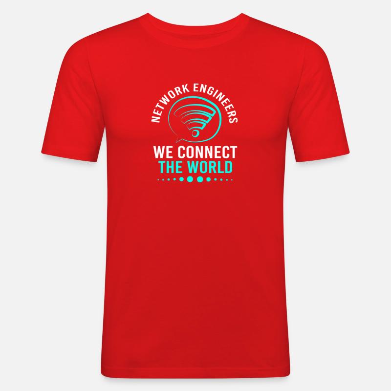 Network Engineer Programmer Computer Scientist - Men's Slim Fit T-Shirt - red