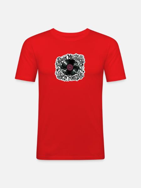 Dark Melodies Spin Forever - Men's Slim Fit T-Shirt - red