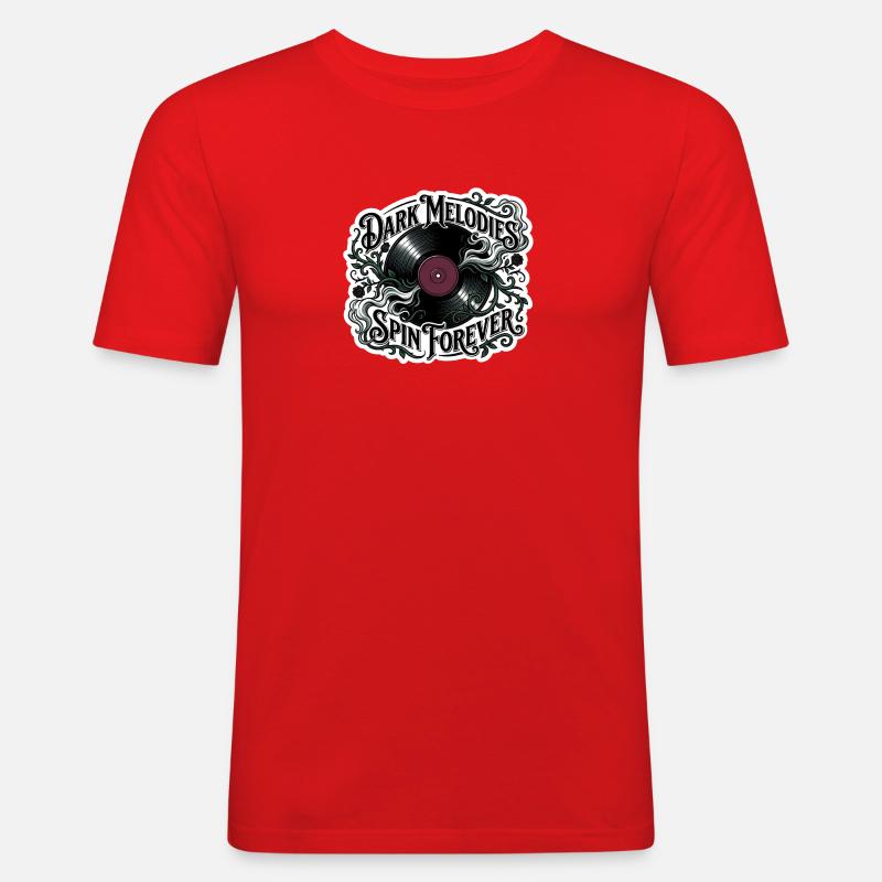 Dark Melodies Spin Forever - Men's Slim Fit T-Shirt - red