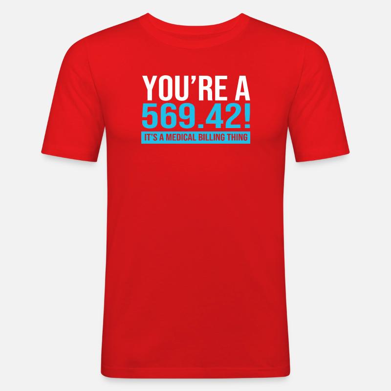 Medizin Coder - Männer Slim Fit T-Shirt - Rot