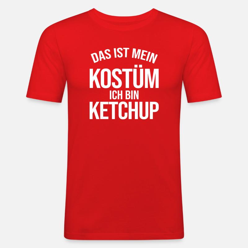 Kostüm: Ich bin Ketchup - Männer Slim Fit T-Shirt - Rot