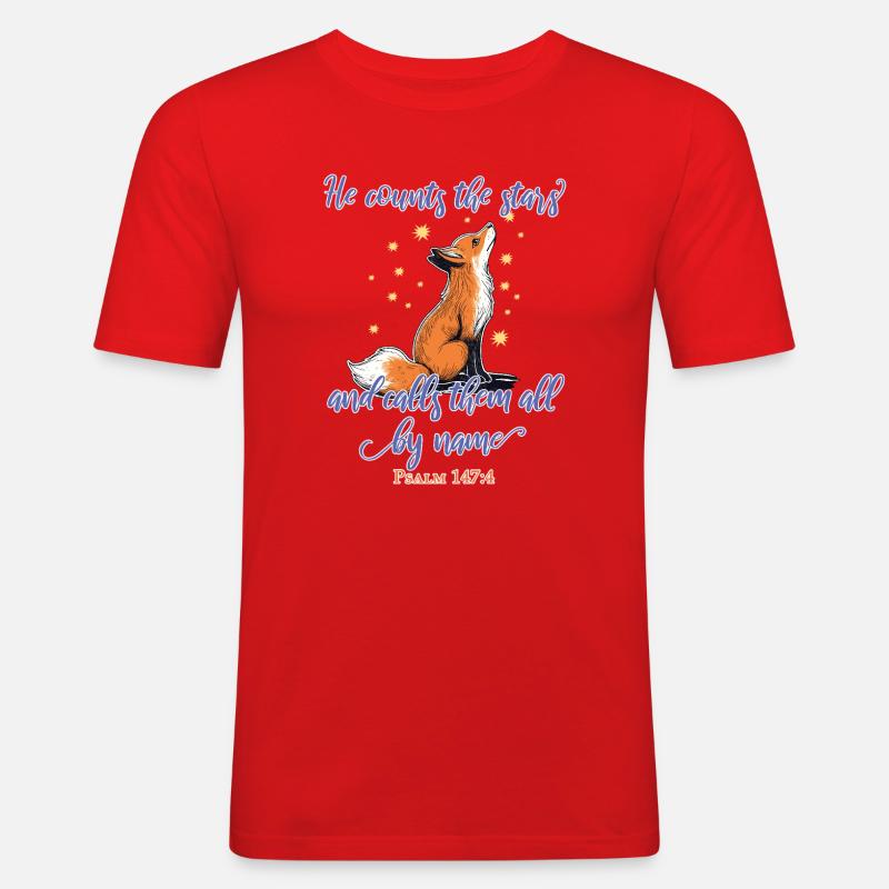 Fuchs Christlich - Männer Slim Fit T-Shirt - Rot