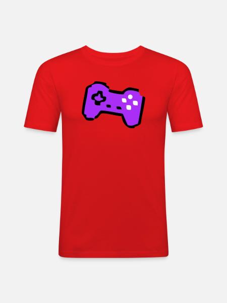 Weird Retro Controller Gamer - Men's Slim Fit T-Shirt - red