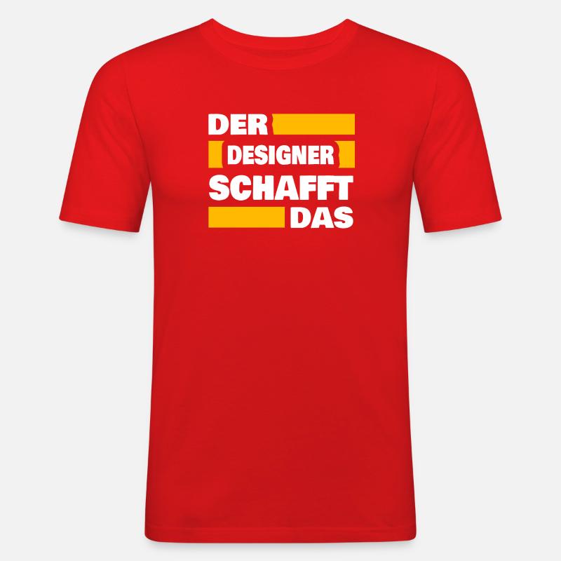 Beruf Designer - Männer Slim Fit T-Shirt - Rot