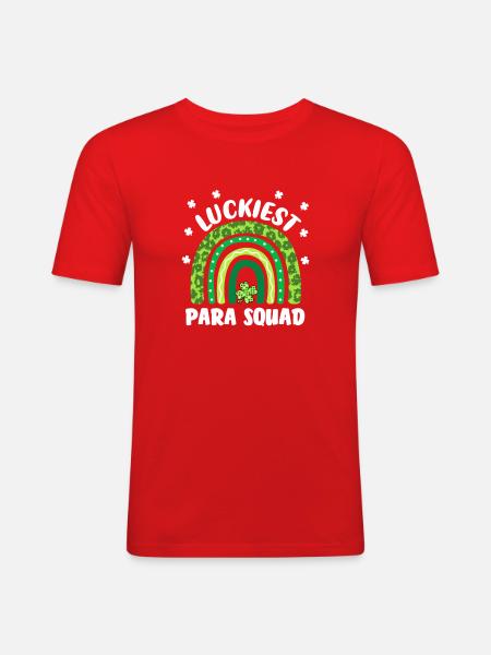 Luckiest Para Squad - Men's Slim Fit T-Shirt - red