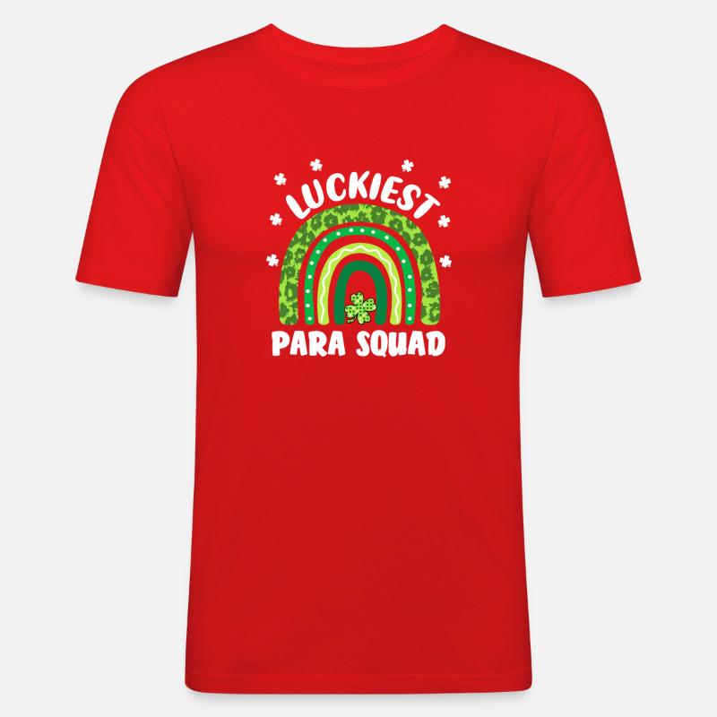 Glücklichstes Para-Team - Männer Slim Fit T-Shirt - Rot