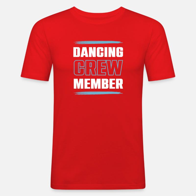 Dancing Crew - Männer Slim Fit T-Shirt - Rot