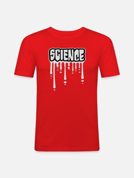 Science Science Statement Nerd Education Saying - Men's Slim Fit T-Shirt - red