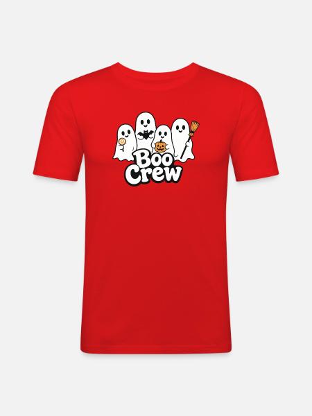 Boo Crew Halloween Ghosts - Men's Slim Fit T-Shirt - red