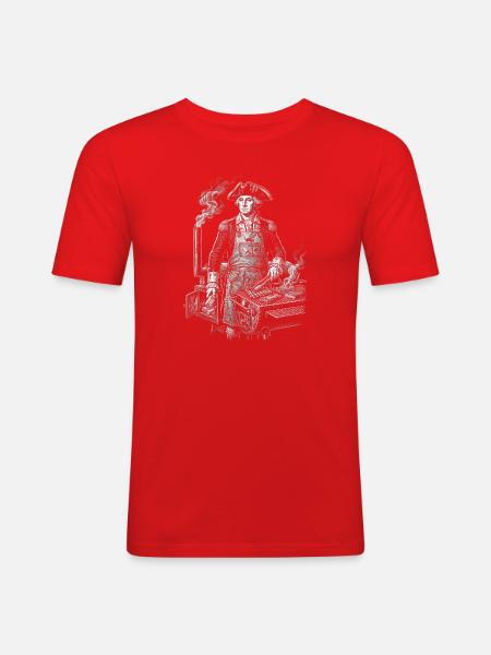 George Washington Grilling BBQ - Men's Slim Fit T-Shirt - red