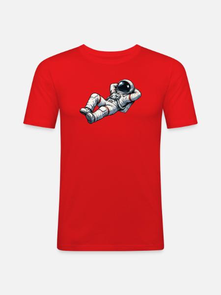 Relaxed astronaut in retro design - Men's Slim Fit T-Shirt - red