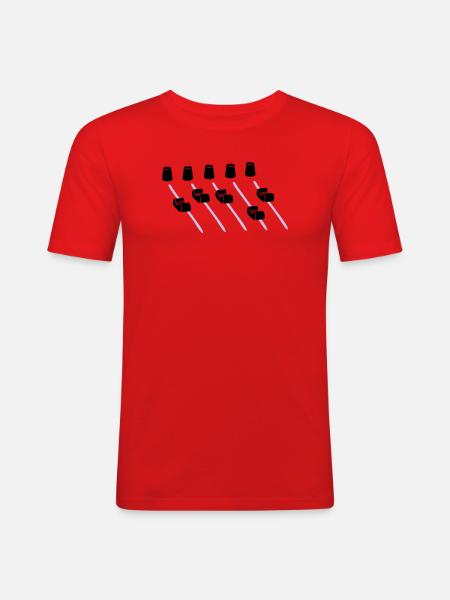 music mixer - Men's Slim Fit T-Shirt - red