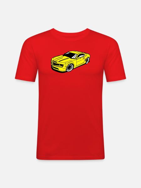 Camaro - Männer Slim Fit T-Shirt - Rot