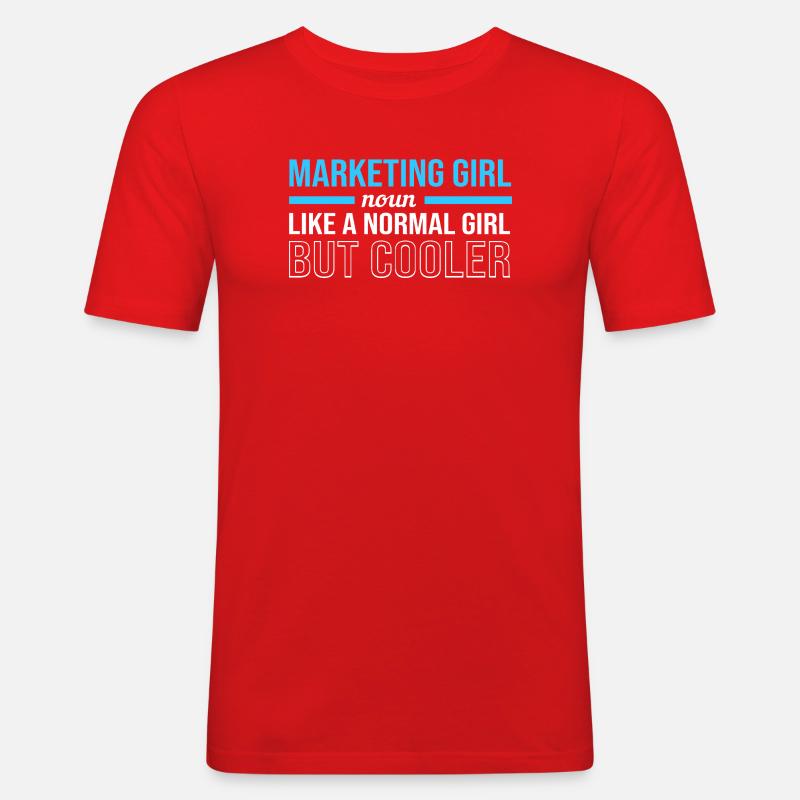 Responsabile Marketing - Maglietta aderente da uomo - rosso