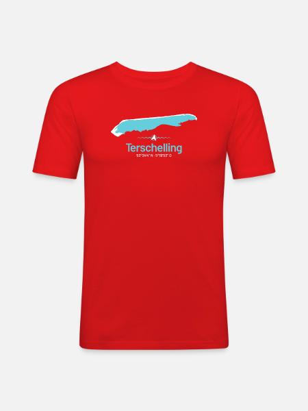 Terschelling | Design map - Men's Slim Fit T-Shirt - red