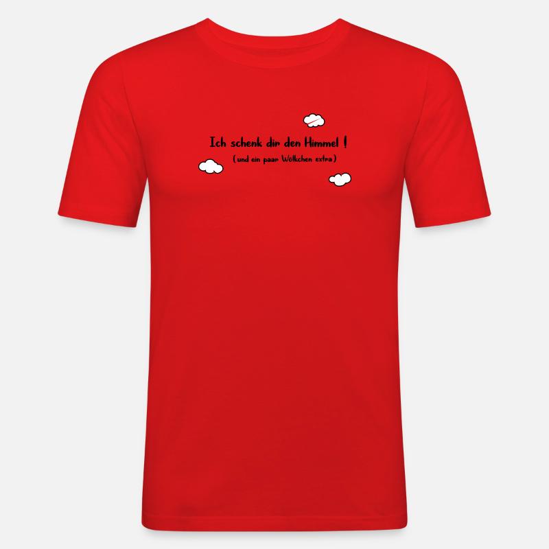 Ich schenk dir den Himmel - Männer Slim Fit T-Shirt - Rot