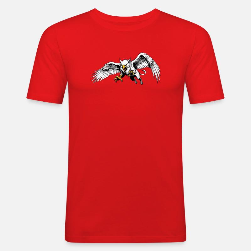 Rostocker Greif - Männer Slim Fit T-Shirt - Rot