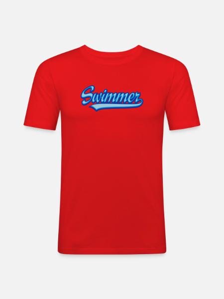 Swimmer - Men's Slim Fit T-Shirt - red
