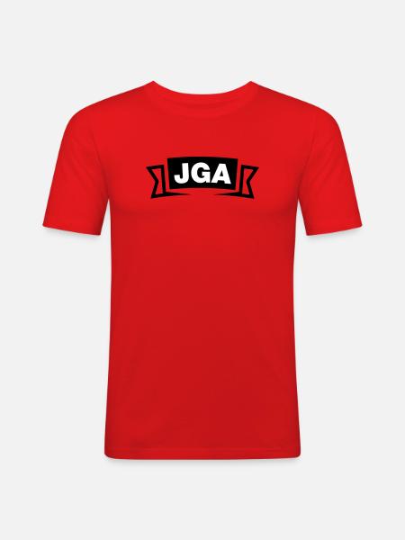 Bachelor Party Emblem / Logo - Men's Slim Fit T-Shirt - red