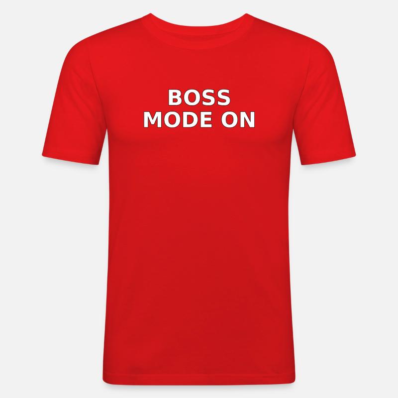 Power-Modus Ein - Männer Slim Fit T-Shirt - Rot