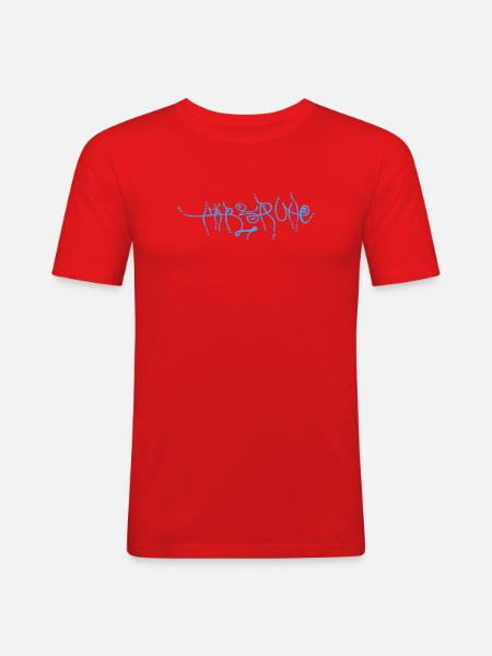 Blue Artistic Karlsruhe Souvenir - Men's Slim Fit T-Shirt - red